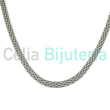 Cargar imagen en el visor de la galería, Collar Simple de Acero - Malla Trabajada de 4mm
