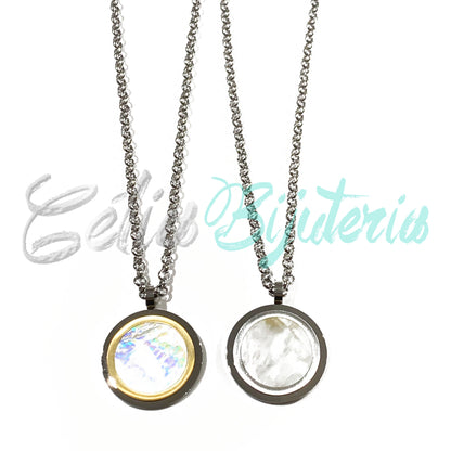 Colar de Aço com medalha de aço