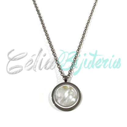 Colar de Aço com medalha de aço