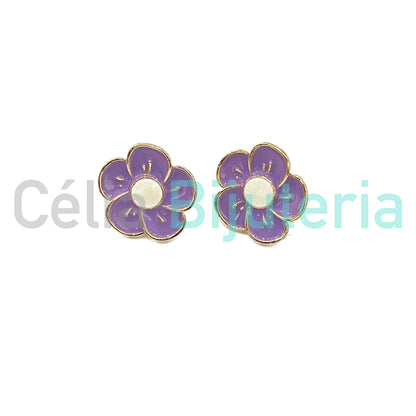 Enamel Fashion Earrings Colorful (Button)