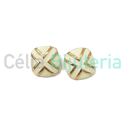 Enamel Fashion Earrings Colorful (Button)