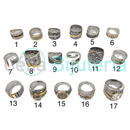 Anillo de acero inoxidable - brillante (#8)