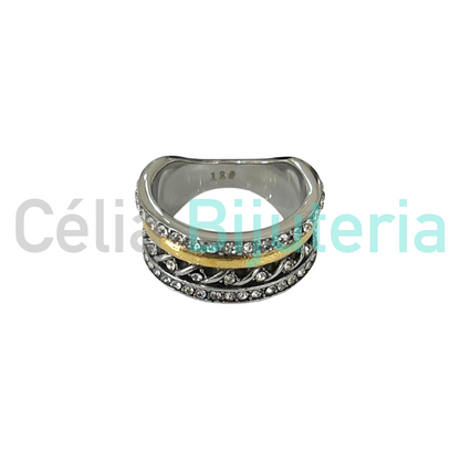 Anillo de acero inoxidable - brillante (#6)