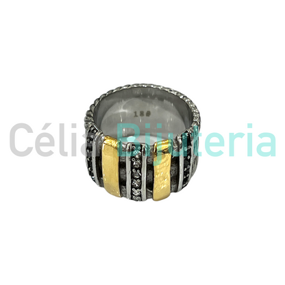 Anel de Aço Inoxidável - brilhantes (#13)