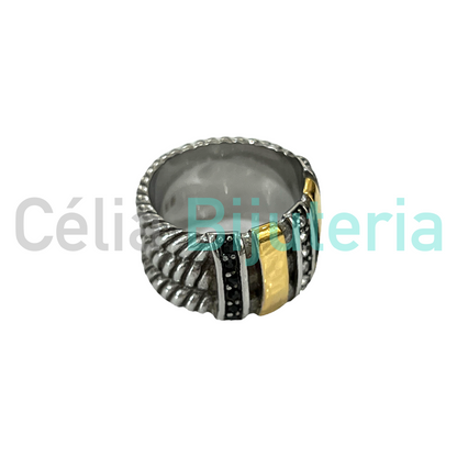 Anel de Aço Inoxidável - brilhantes (#13)