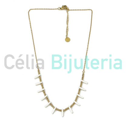 Colar de Aço com medalhas coloridas