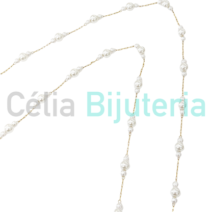 Fios para Óculos/Máscaras de Aço com Pérolas