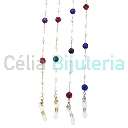 Fios para Óculos/Máscaras de Aço com Pedras e Pérolas