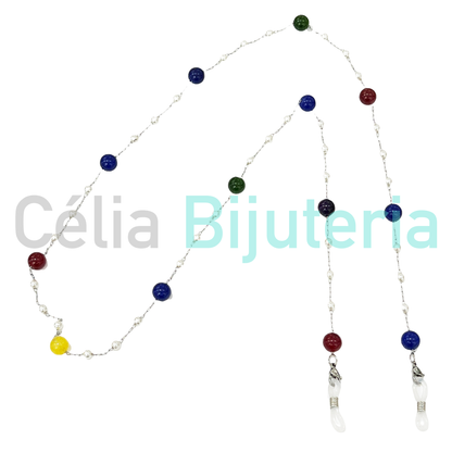 Fios para Óculos/Máscaras de Aço com Pedras e Pérolas