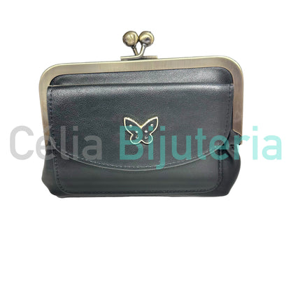 Poly-Leather Wallet - Butterfly