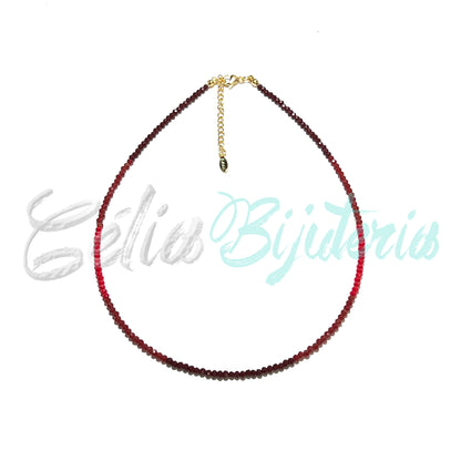 Colar de Aço com Cristais Facetados