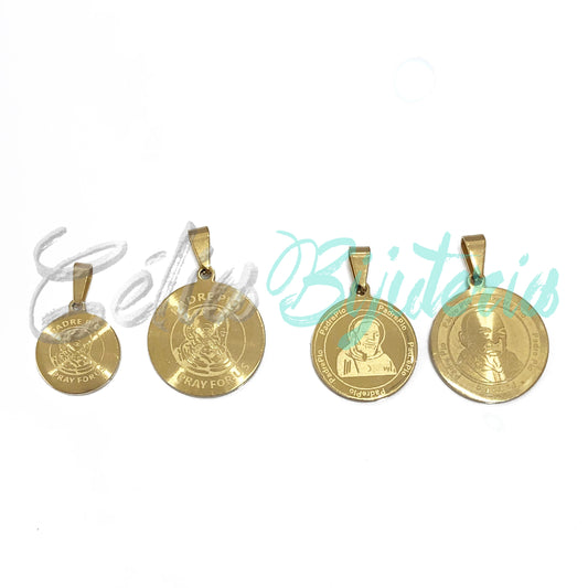 Steel Medal - Father Pio