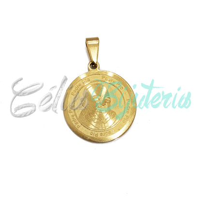 Steel Medal - Father Pio