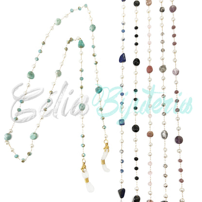 Wires for Glasses/Masks of Steel with Natural Stones