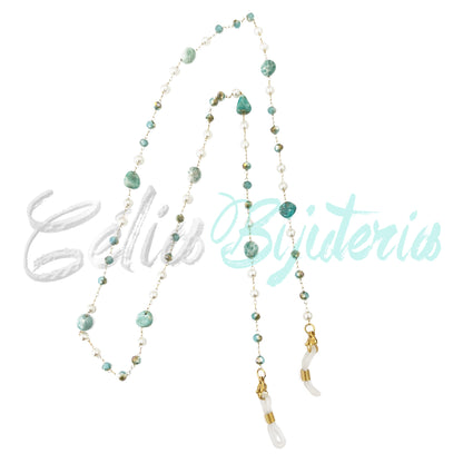 Wires for Glasses/Masks of Steel with Natural Stones