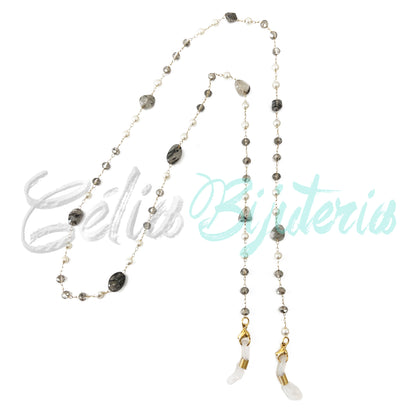 Wires for Glasses/Masks of Steel with Natural Stones