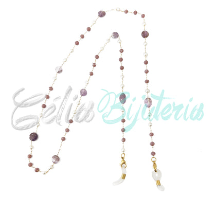 Wires for Glasses/Masks of Steel with Natural Stones