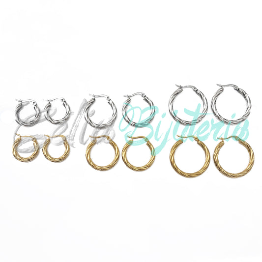 Brinco Argola de Aço - torcido