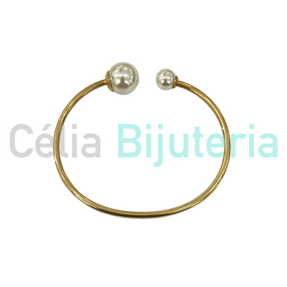 Steel Bracelet - Pearls