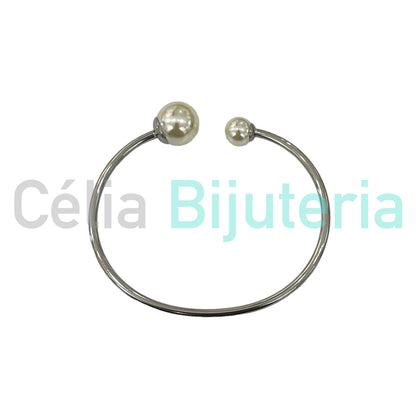 Steel Bracelet - Pearls