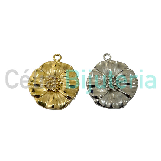 Steel Medal - flower