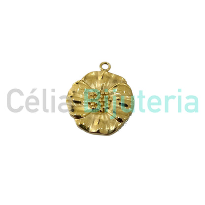 Steel Medal - flower