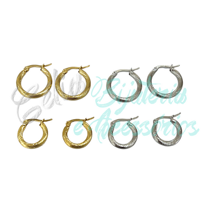 Pendientes de aro de acero - detallado