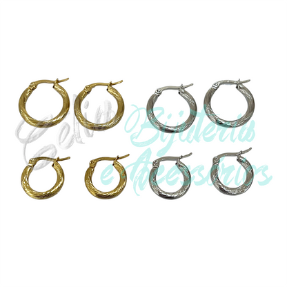 Pendientes de aro de acero - detallado