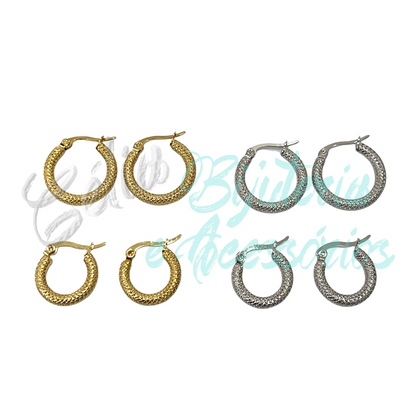 Pendientes de aro de acero - detallado