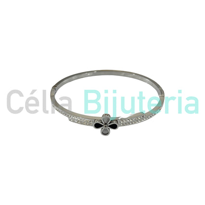 Bracelete de Aço - flor