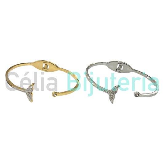 Bracelete de Aço - cauda de peixe / sereia