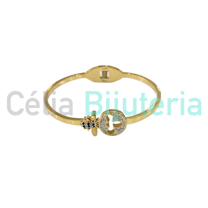 Bracelete de Aço - abelha
