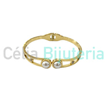 Cargar imagen en el visor de la galería, Pulsera de acero - perlas
