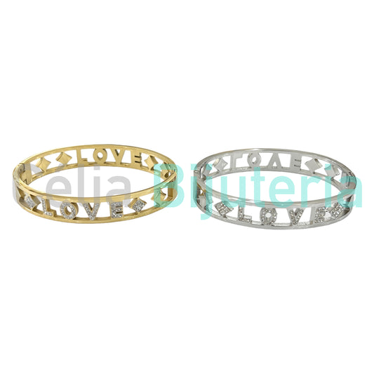 Bracelete de Aço - LOVE