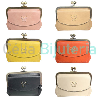 Poly-Leather Wallet - Butterfly