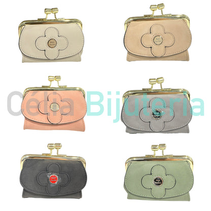 Poly-Leather Wallet - flower